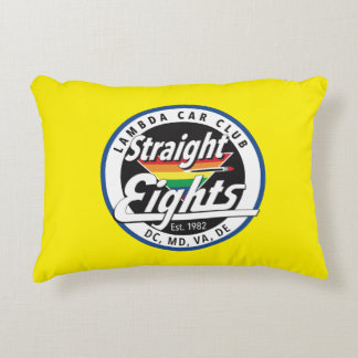 Straight Eights/LCCI Throw Pillow (Yellow)