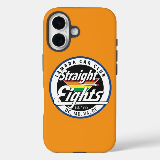 Straight Eights Phone Case (Orange) (Back)