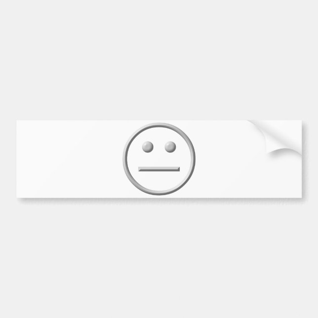 Straight Faced Bumper Sticker (Front)