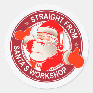 Straight from Santa's Workshop Classic Round Sticker