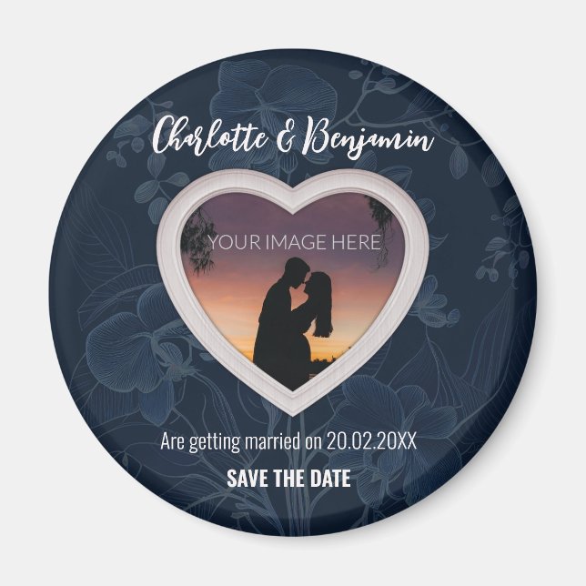 Straight From the Heart | Wedding | Save The Date Magnet (Front)