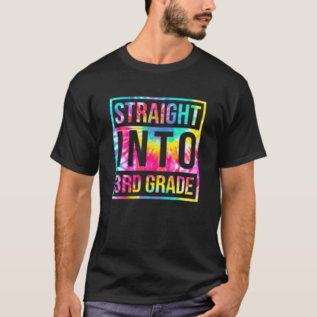 Straight Into 3Rd Grade Teacher T-Shirt (Front)