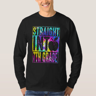 Straight Into 7th Grade Tie Dye Back To School T-Shirt