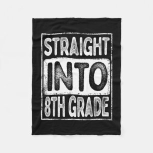 Straight into 8th grade retro back to school for fleece blanket
