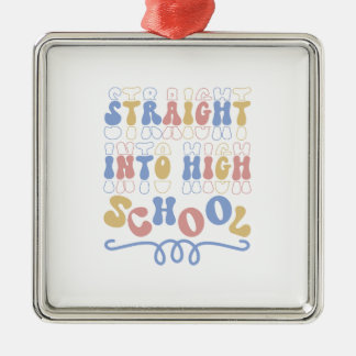 Straight Into High School Teacher Metal Tree Decoration