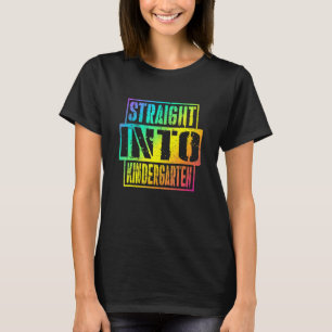 Straight Into Kindergarten Team Level Teacher Back T-Shirt