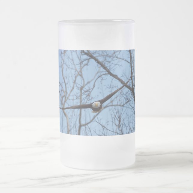 Straight On Eagle Frosted Mug (Center)