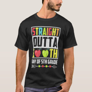 Straight Outta 100th Day Of 5th Grade   T-Shirt