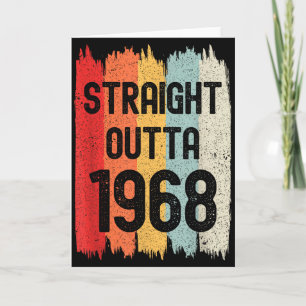 Straight Outta 1968 Funny Retro Birthday Awesome S Card
