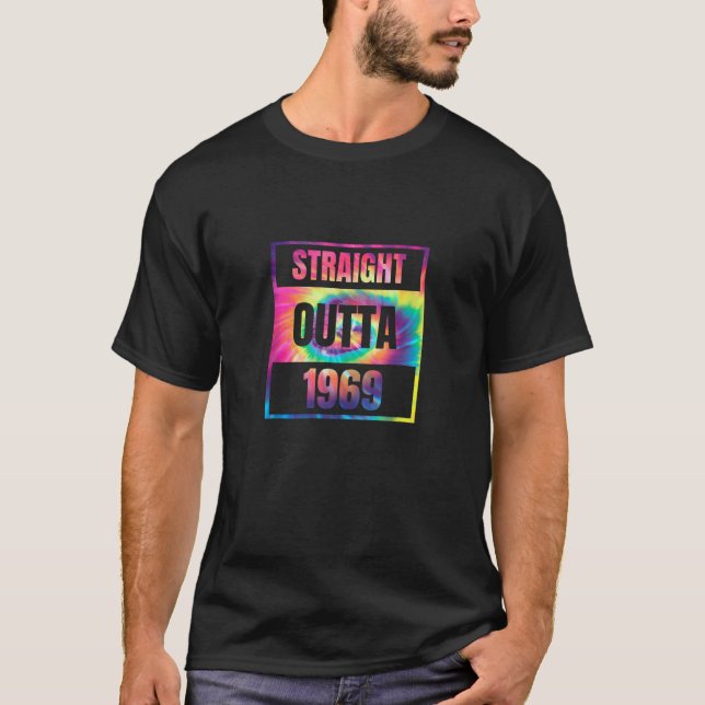 Straight Outta 1969 Hippy Tie Dye Born in 69 Tank  (Front)
