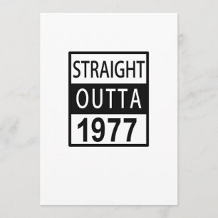 Straight Outta 1977 Funny 40th Birthday Card