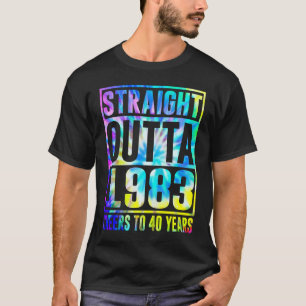 Straight Outta 1983 Cheers To 40 Years 40th Birthd T-Shirt