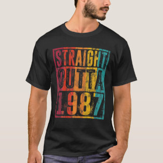 Straight Outta 1987 Vintage Birthday Gifts Retro S T-Shirt