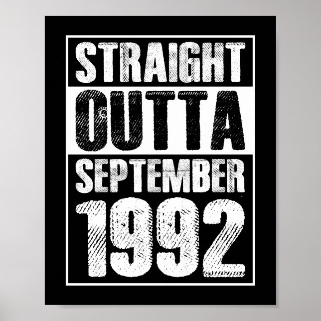 Straight Outta 1992 29th Birthday Poster (Front)