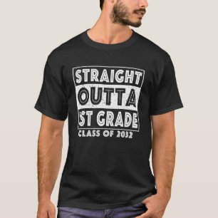 Straight Outta 1st Grade Graduate Class Of 2032 Fi T-Shirt