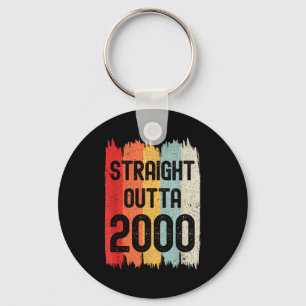 Straight Outta 2000 Funny Retro Birthday Awesome S Key Ring