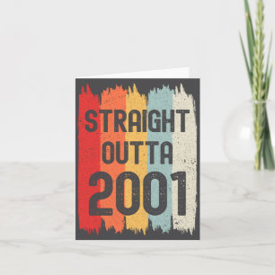 Straight Outta 2001 Funny Retro Birthday Awesome S Card