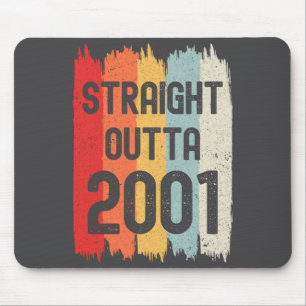 Straight Outta 2001 Funny Retro Birthday Awesome S Mouse Mat