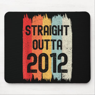 Straight Outta 2012 Funny Retro Birthday Awesome S Mouse Mat