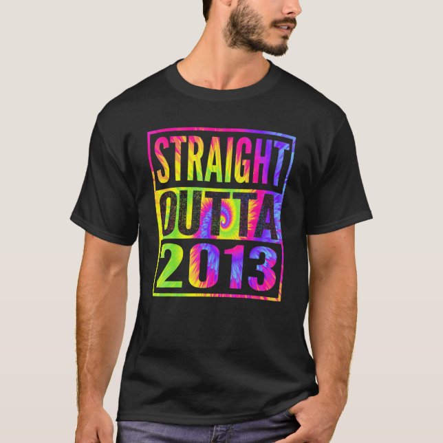 Straight Outta 2013 9th Birthday  For Her Him T-Shirt (Front)