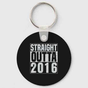 Straight Outta 2016 Clic Years Vintage Birth Of Bi Key Ring