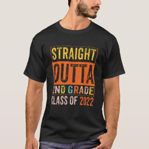 Straight Outta 2nd Grade Colourful Base Second Gr T-Shirt