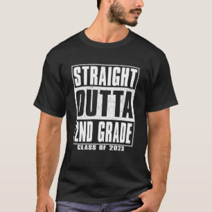 Straight Outta 2nd Grade Graduation Class 2023 Sec T-Shirt