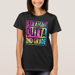 Straight Outta 2nd Grade Tie Dye Great Graduation  T-Shirt