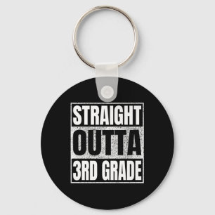 Straight Outta 3rd Grade Cl 2025 Graduation Third Key Ring