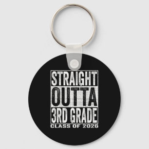 Straight outta 3rd grade graduate funny 2026 third key ring