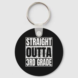 Straight Outta 3rd Grade Graduation Funny 2026 Thi Key Ring