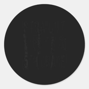 Straight outta 5th grade class of 2026 graduate classic round sticker