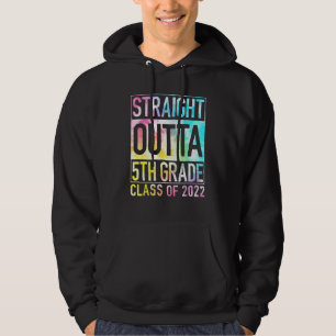 Straight Outta 5th Grade Great Graduation Tie Dye Hoodie