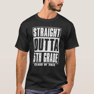 Straight Outta 5th Grade Kids Boys Graduation 2023 T-Shirt