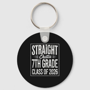 Straight outta 7th grade graduation class of 2026 key ring