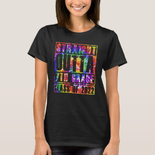 Straight Outta 7th Grade School Tie Dye Graduation T-Shirt
