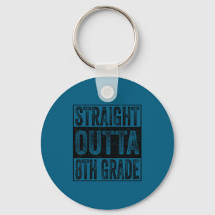 Straight outta 8th grade class 2026 graduate key ring