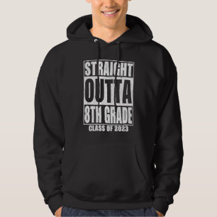 Straight Outta 8th Grade Graduation 2023 Eighth Gr Hoodie