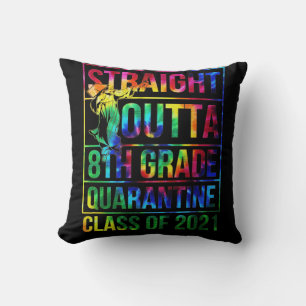 Straight Outta 8th Grade Graduation Class Of 2021 Cushion