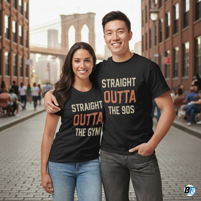 STRAIGHT OUTTA - add your text here/create own T-Shirt (Creator Uploaded)