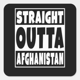 Straight Outta Afghanistan Afghan Square Sticker