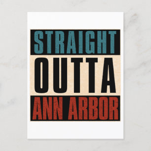 Straight Outta Ann Arbor Michigan MI Postcard