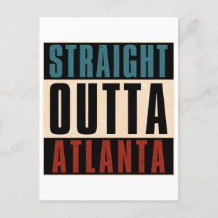 Straight Outta Atlanta Georgia GA Holiday Postcard