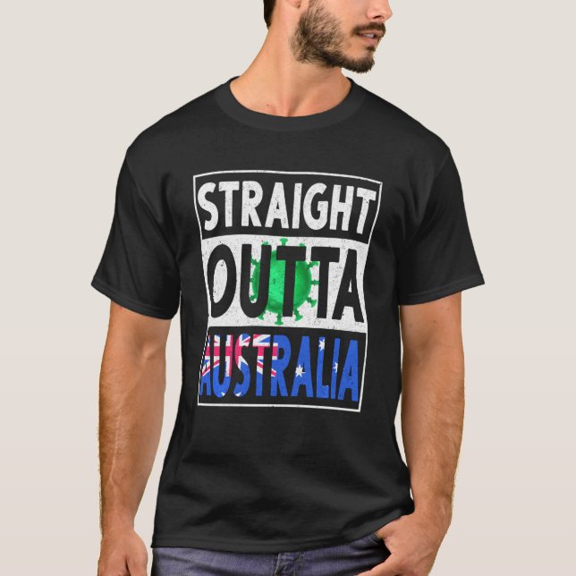 Straight Outta Australia Flu  Men Women Kids T-Shirt (Front)
