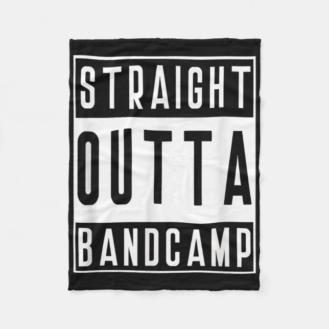 Straight Outta Band Camp Funny Marching Band Tee  Fleece Blanket (Front)