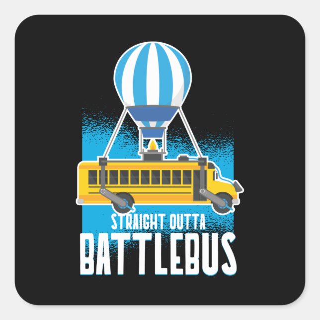 Straight Outta Battlebus Parody Square Sticker (Front)