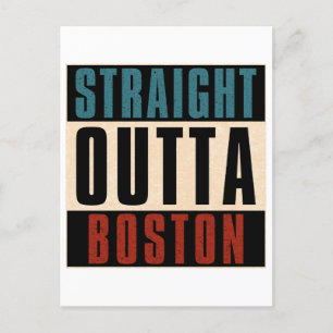 Straight Outta Boston Massachusetts MA USA Postcard