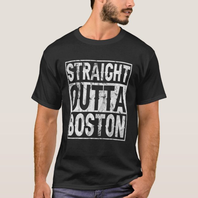 Straight Outta Boston Massachusetts Visitors Tee (Front)