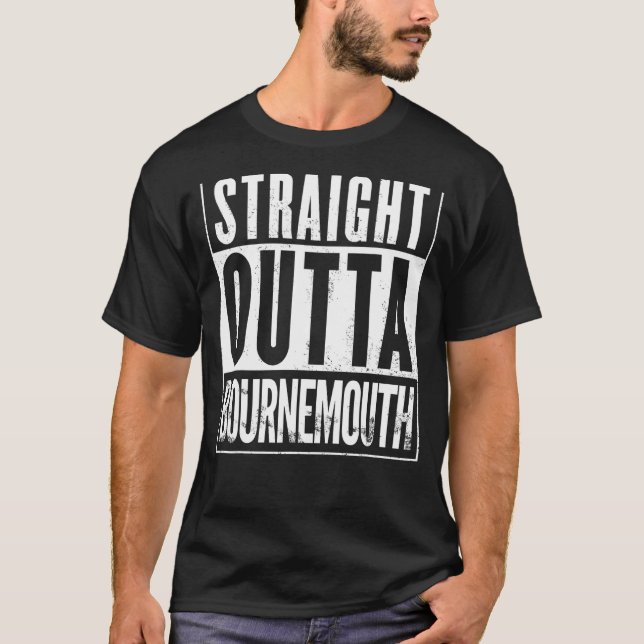 Straight Outta Bournemouth Graphic T-Shirt (Front)