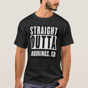 Straight Outta BROOKINGS SOUTH DAKOTA Home V Neck T-Shirt